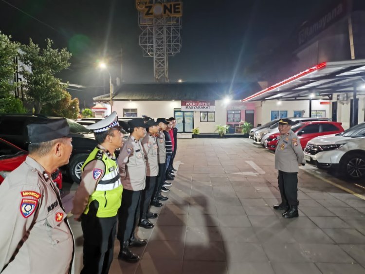Apel dan Patroli Cipta Kondisi oleh Polsek Cikupa Antisipasi Gangguan Kamtibmas
