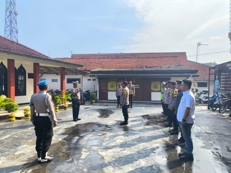 Apel Pagi Polsek Cikupa Dipimpin Kanit Lantas IPTU Udi Muhdi