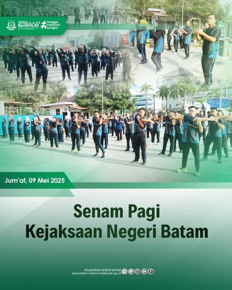 Senam Pagi di Kejari Batam, Wujud Kepedulian terhadap Kesehatan Pegawai