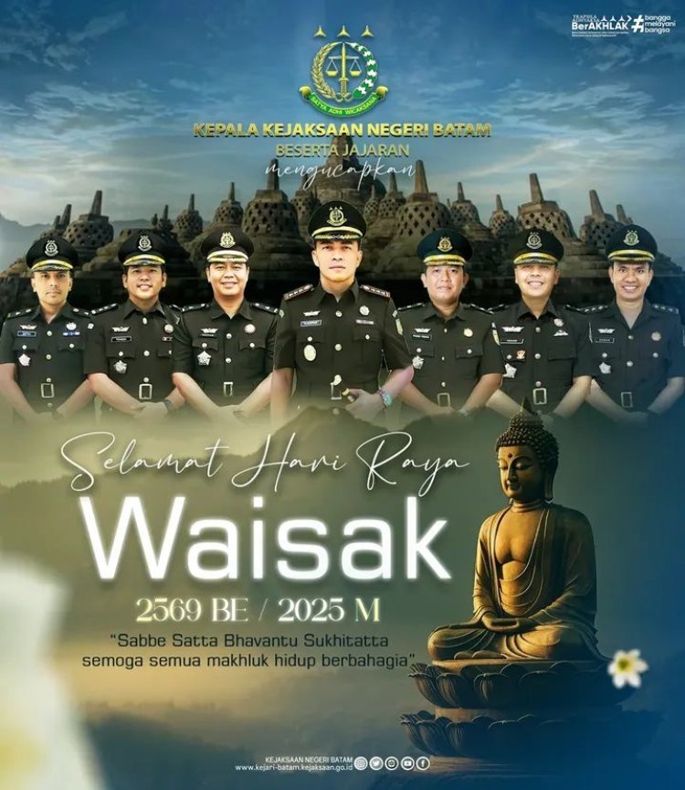 Pesan Damai Waisak dari Kejaksaan Negeri Batam