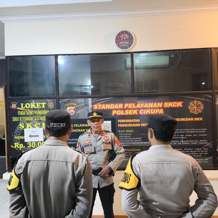 Polsek Cikupa Laksanakan Apel Ops Cipkon dan Patroli Dini Hari