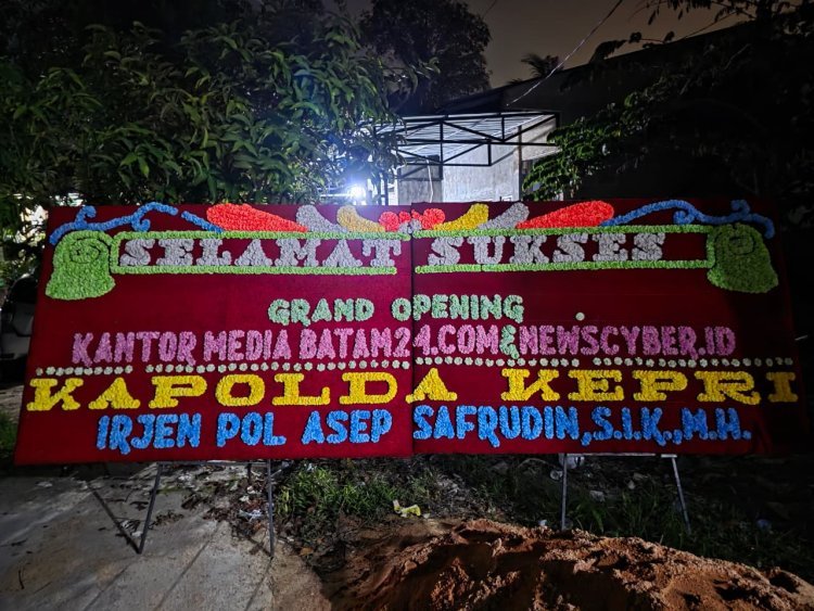 Kapolda Kepri Irjen Pol Asep Safrudin Beri Ucapan Selamat atas Grand Opening Kantor Media Batam24.com Dan Newscyber.id