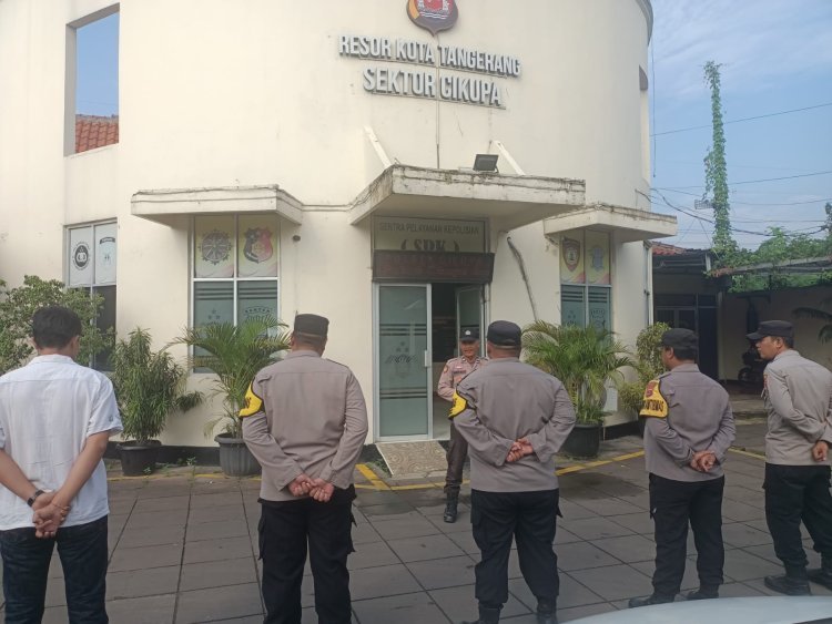 Apel Pagi Dipimpin AIPDA M. N. Firdaus, Polsek Cikupa Laksanakan Kegiatan Rutin dan Pengecekan Tahanan