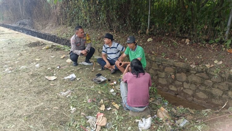Bhabinkamtibmas Polsek Cikupa Lakukan Sambang dan Himbauan Harkamtibmas di Desa Sukanagara