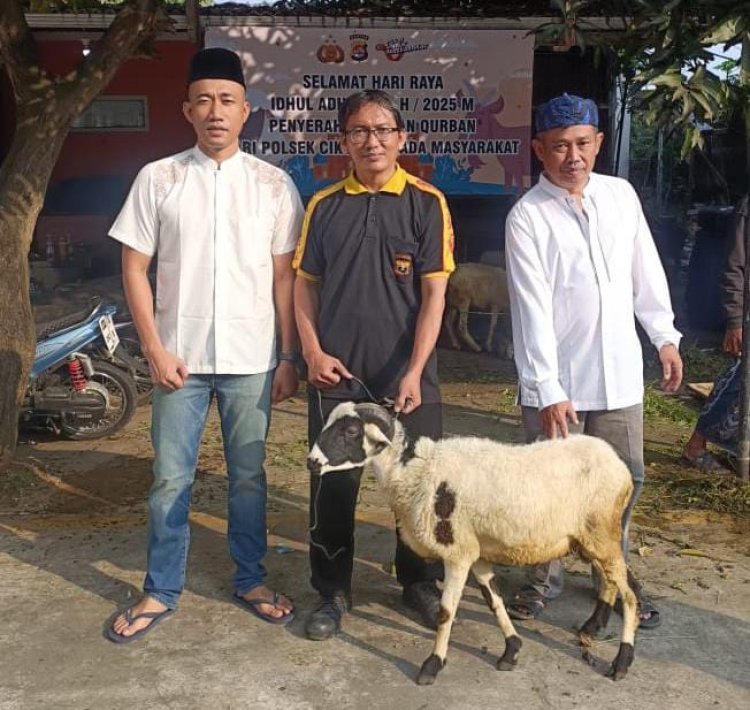 Polsek Cikupa Gelar Pendistribusian Hewan Qurban, Wujud Kepedulian Polri kepada Masyarakat