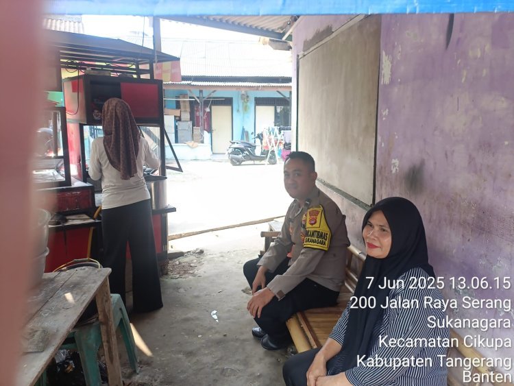 Bhabinkamtibmas Desa Sukanagara Laksanakan Sambang dan Himbauan Kamtibmas
