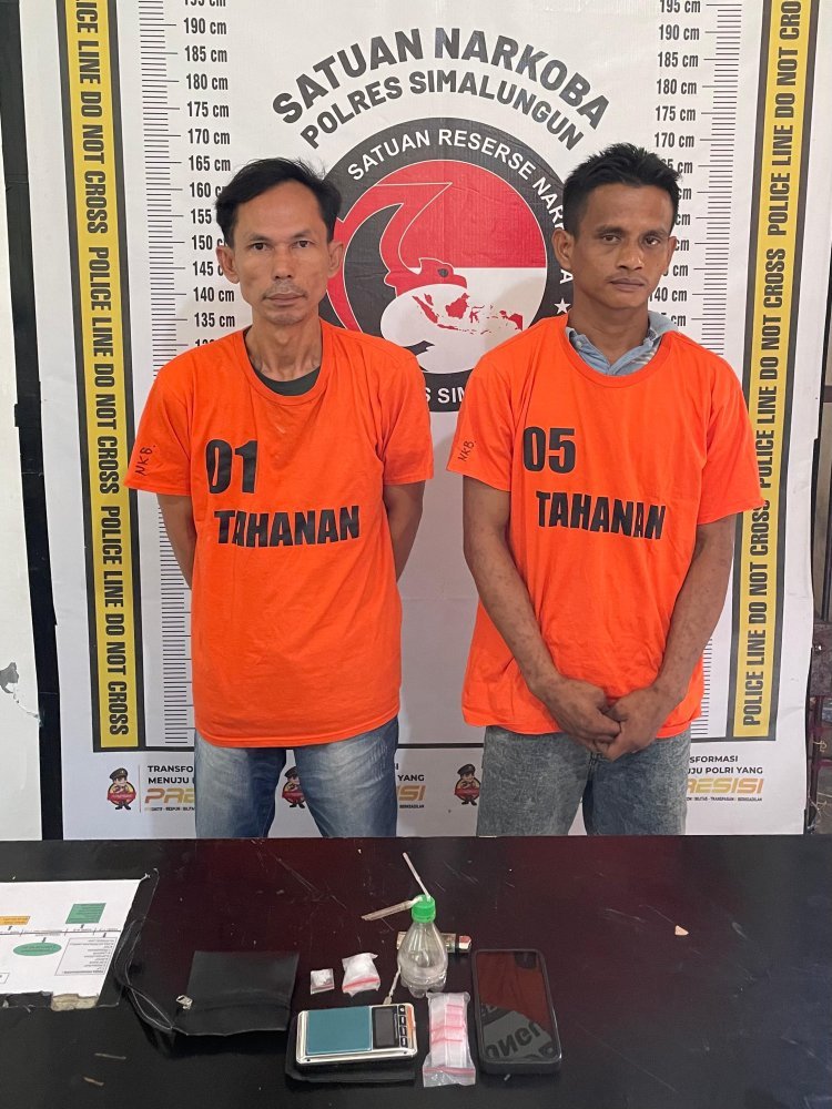 Polsek Perdagangan Amankan Dua Tersangka Penyalahgunaan Sabu 6,65 Gram Berdasarkan Informasi Masyarakat