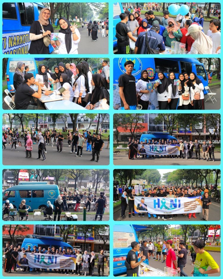 BNNK Tangsel Gelorakan Hidup Sehat Tanpa Narkoba Di Car Freeday Bintaro