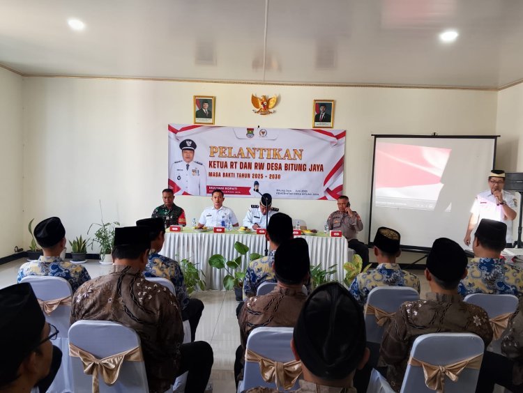 Ketua RT dan RW Se-Desa Bitung Jaya Resmi Dilantik untuk Masa Jabatan 2025–2030