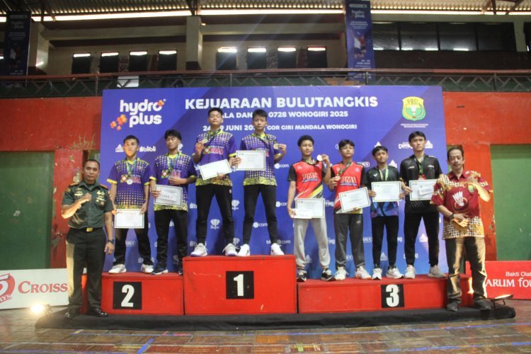 Kejuaraan Bulutangkis Piala Dandim 0728/Wonogiri Secara Resmi Di Tutup, Ini Dia Pemenangnya