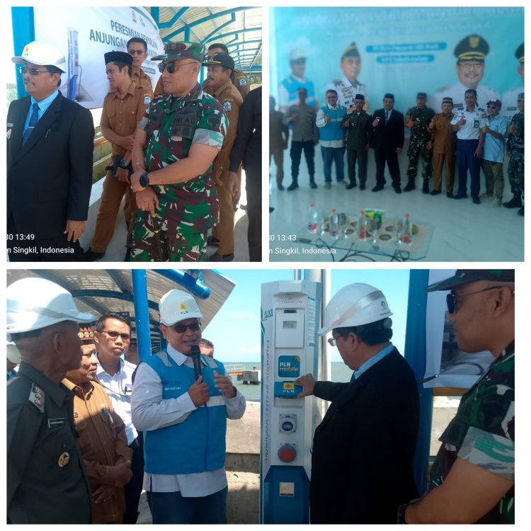 Listrik Mandiri Resmi Terangi Pelabuhan Penyeberangan Aceh Singkil, Bupati Harap Ada Bantuan Meteran Gratis