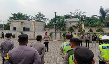 Demi Jaga Kamtibmas, Kapolsek Tigaraksa Pimpin Apel Pengamanan Pengesahan Warga Baru PSHT Kabupaten Tangerang