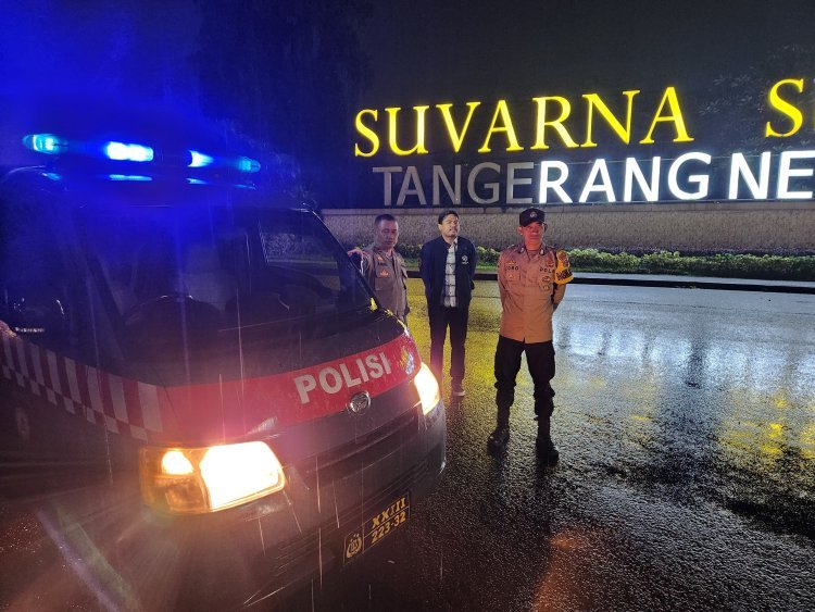 Polsek Cikupa Lakukan Monitoring Wilayah Pasca Hujan, Pastikan Kondisi Aman dan Antisipasi Guantibmas
