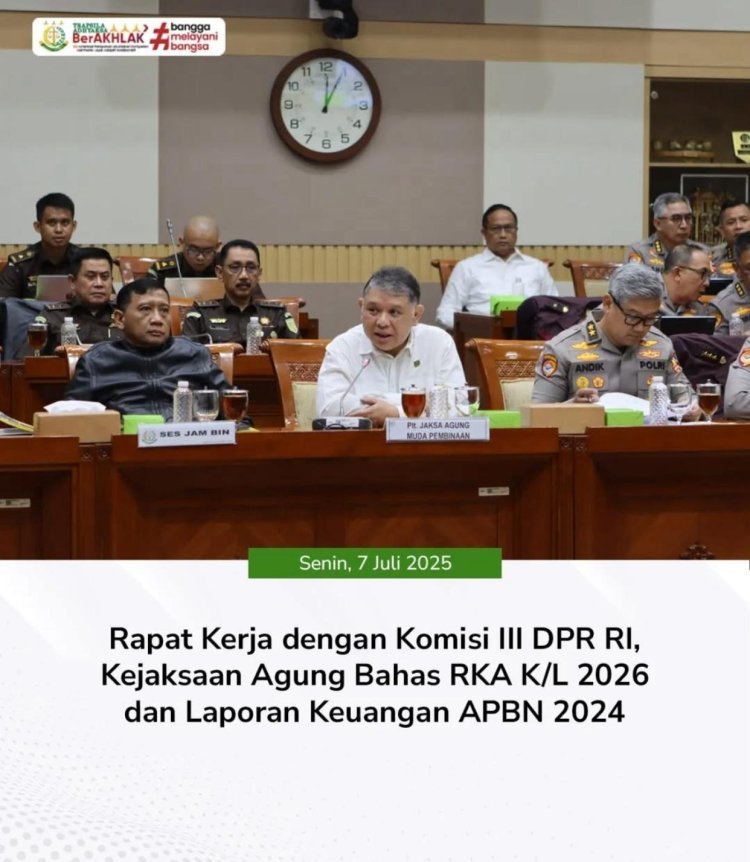 Plt. JAM Pembinaan Hadiri Rapat Kerja Komisi III DPR RI Bahas RKA-K/L dan RKP 2026