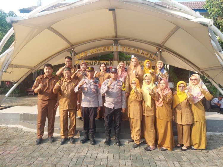 Wakapolsek Tigaraksa AKP Rawi Menjadi Irup di SMPN 1 Tigaraksa, Ajak Pelajar Menjauhi Kenakalan Remaja