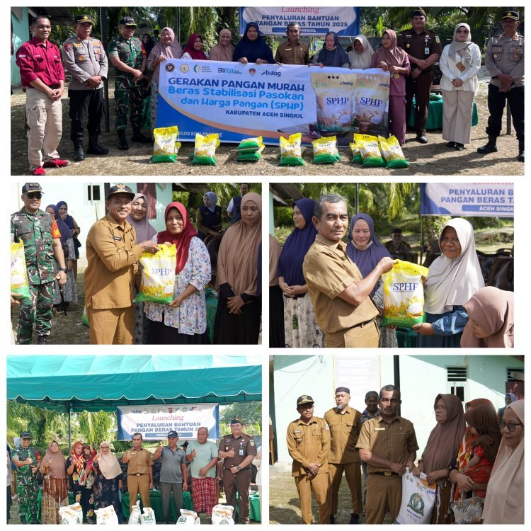 Pemkab Aceh Singkil Salurkan Bantuan Pangan Beras dan GPM SPHP Tahun 2025