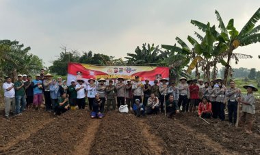 2 Hektare Lahan di Kecamatan Cikupa Disulap Jadi Areal Tanam Jagung oleh Polresta Tangerang