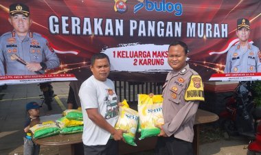 Polsek Cikupa Dukung Ketahanan Pangan Lewat Pasar Murah
