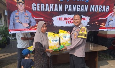 Polsek Cikupa Gelar Gerakan Pangan Murah, Bantu Warga Dapatkan Sembako Terjangkau