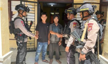 Patroli Brimob Aceh di Aceh Singkil: Jaga Kondusifitas Menjelang Peringatan MOU Helsinki dan HUT RI ke-80