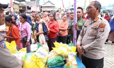 Polres Simalungun Terdepan Dukung Stabilitas Harga Beras, Gelar Pasar Murah di Dua Lokasi dengan 7 Ton Beras SPHP