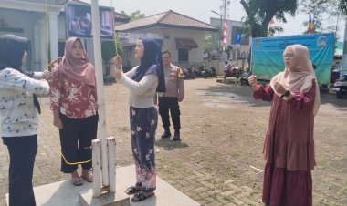 Polsek Cikupa Beri Edukasi Keamanan dan Tata Cara Upacara Bendera