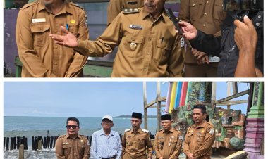Wakil Bupati Aceh Singkil Tinjau Abrasi Pantai Pulo Sarok yang Kian Memprihatinkan