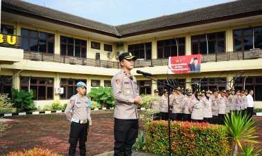 Apel Jam Pimpinan di Cilegon, Wakapolres Ajak Anggota Tingkatkan Sinergi