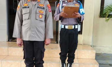 Pelayanan Prima Jadi Fokus, Kapolsek Cilegon Tekankan dalam Apel Pagi