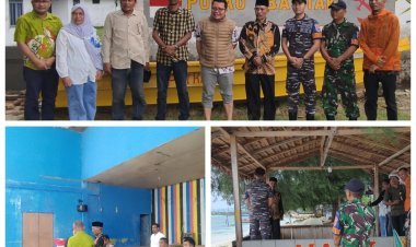 Wakil Bupati Aceh Singkil Tinjau Abrasi Pantai di Pulau Banyak, POS AL Minta Dukungan Peralatan Patroli Laut