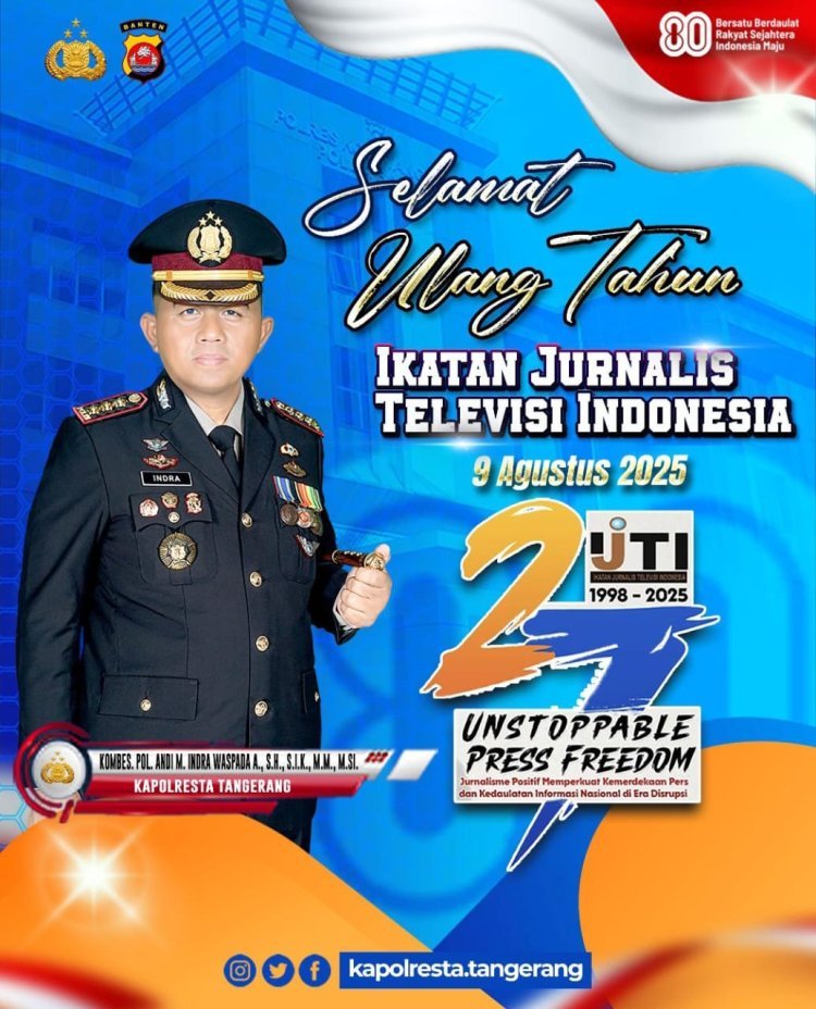 Kapolresta Tangerang Ucapkan Selamat HUT ke-27 IJTI