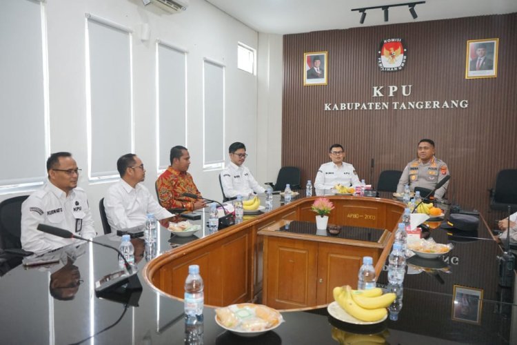 Jaga Kondusifitas, Kapolresta Tangerang Temui KPU dan Bawaslu