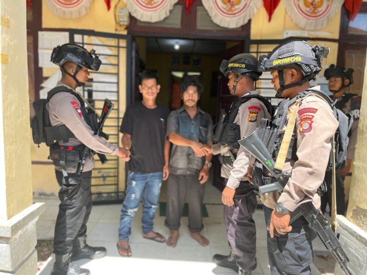 Patroli Brimob Aceh di Aceh Singkil: Jaga Kondusifitas Menjelang Peringatan MOU Helsinki dan HUT RI ke-80
