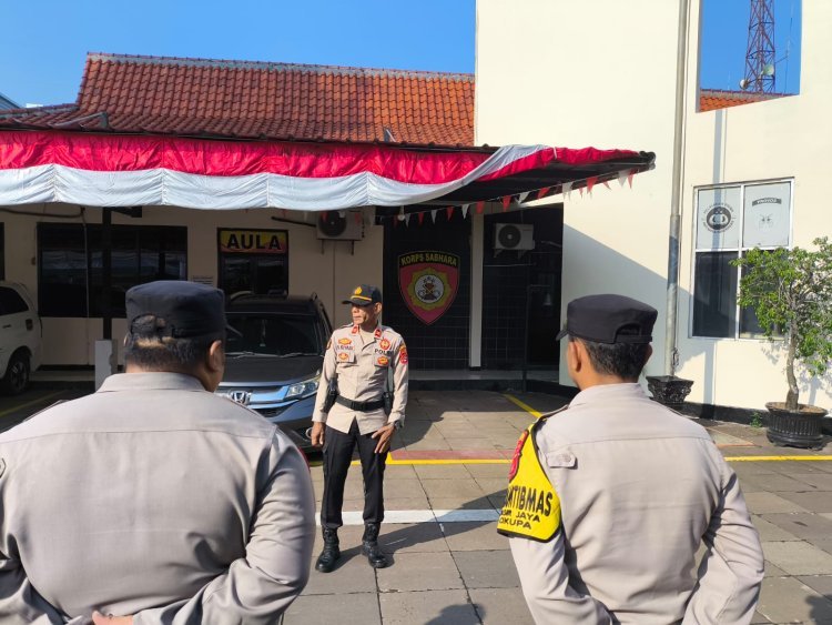 Polsek Cikupa Gelar Apel Pagi, Pastikan Kesiapan Tugas Lapangan