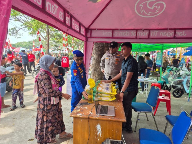 Polsek Kronjo Gelar Gerakan Pangan Murah, Bantu Warga Dapatkan Sembako Terjangkau