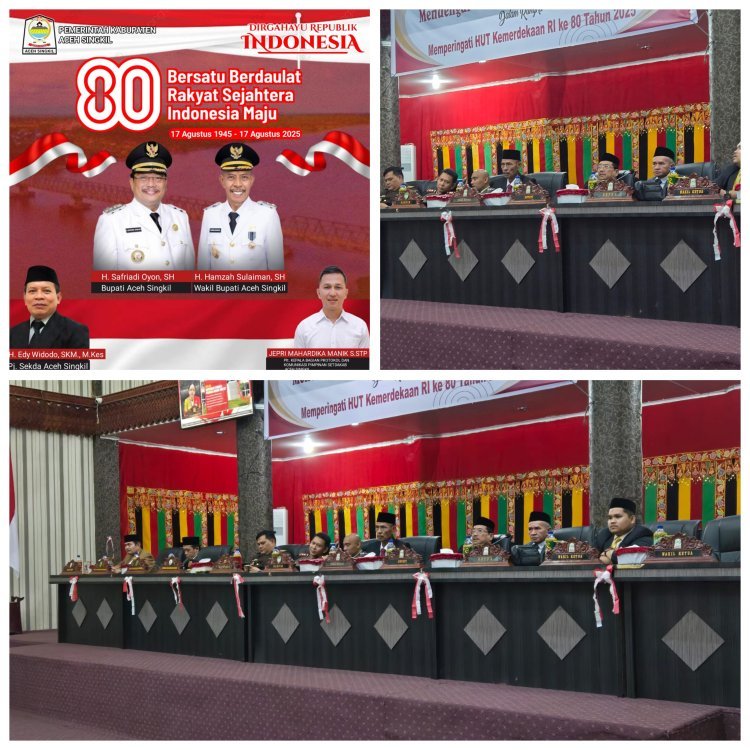 Semangat Kemerdekaan Menggema di DPRK Aceh Singkil, Ketua DPRK Ajak Bersatu untuk Daerah Maju