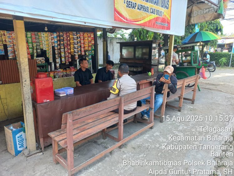 Ngopi Sambil Jaga Negeri: Bhabinkamtibmas Balaraja Rangkul Warga Lewat Sambang Warung