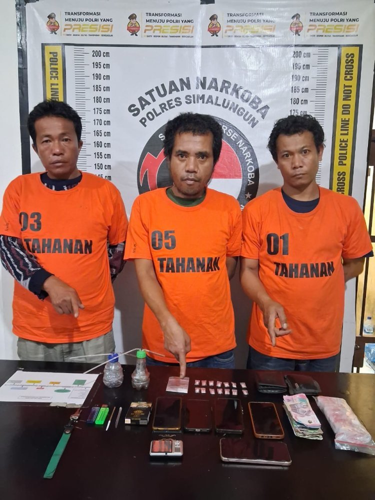 Sat Narkoba Polres Simalungun Bongkar Sindikat Sabu Jelang HUT RI Ke-80, Amankan Tiga Pelaku dan 6,58 Gram Narkotika