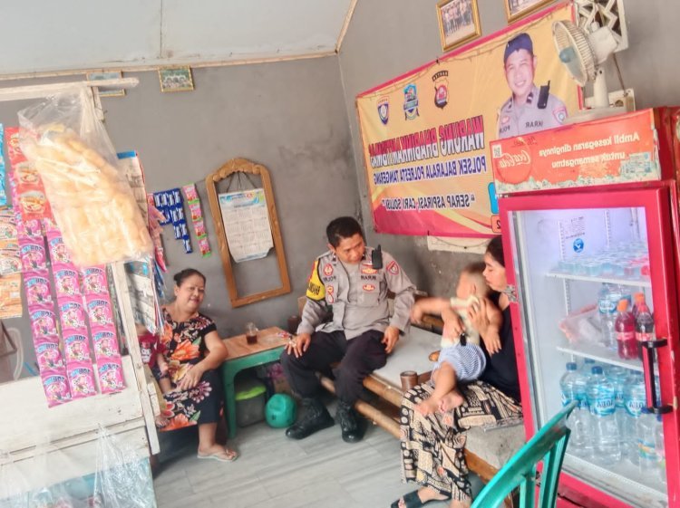 Sambang Warung Bhabinkamtibmas Polsek Balaraja Polresta Tangerang Mempererat Silaturahmi Warga Masyarakat
