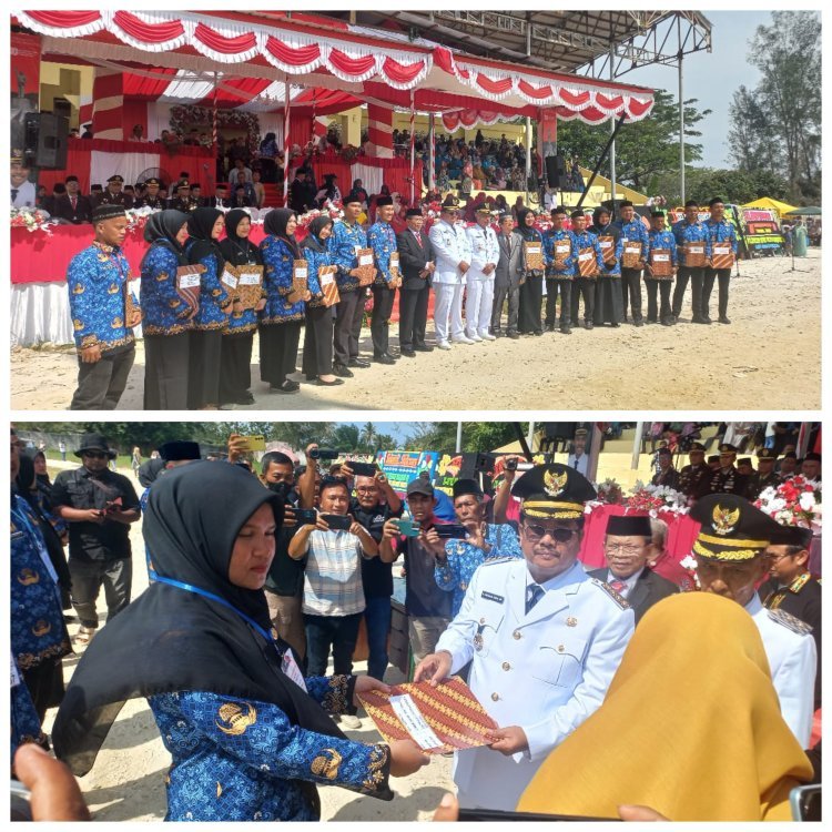 Detik-Detik Proklamasi HUT ke-80 RI di Aceh Singkil Berlangsung Khidmat, PPPK Tahap I Terima SK sebagai Kado Terindah