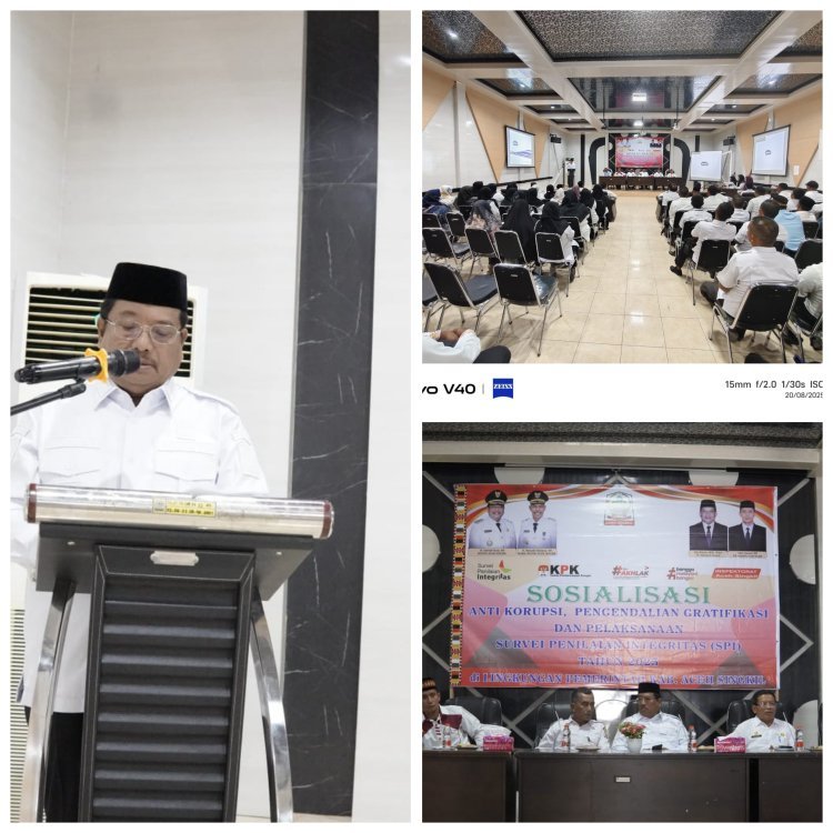 Bupati Aceh Singkil Buka Sosialisasi Anti Korupsi, Tegaskan Komitmen Menuju WBK dan WBBM