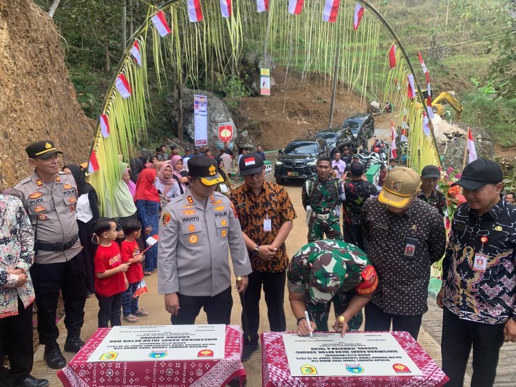 Jembatan Diponegoro Hasil TMMD Di Wonogiri Secara Resmi Dapat Dilalui