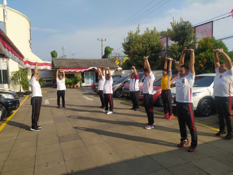 Polsek Cikupa Gelar Apel Pagi dan Senam Sehat Bersama Personel