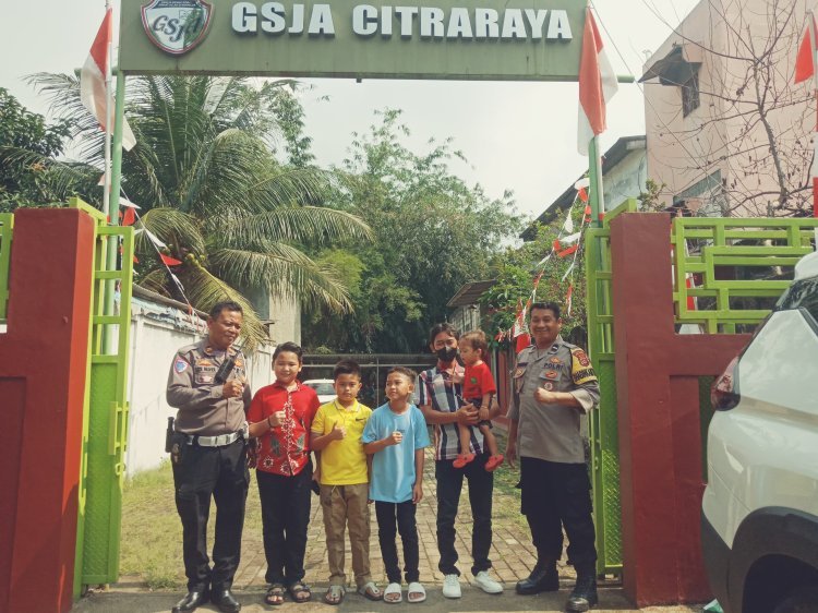 Polsek Cikupa Kawal Ibadah Minggu Kasih, Wujudkan Rasa Aman Umat Kristiani