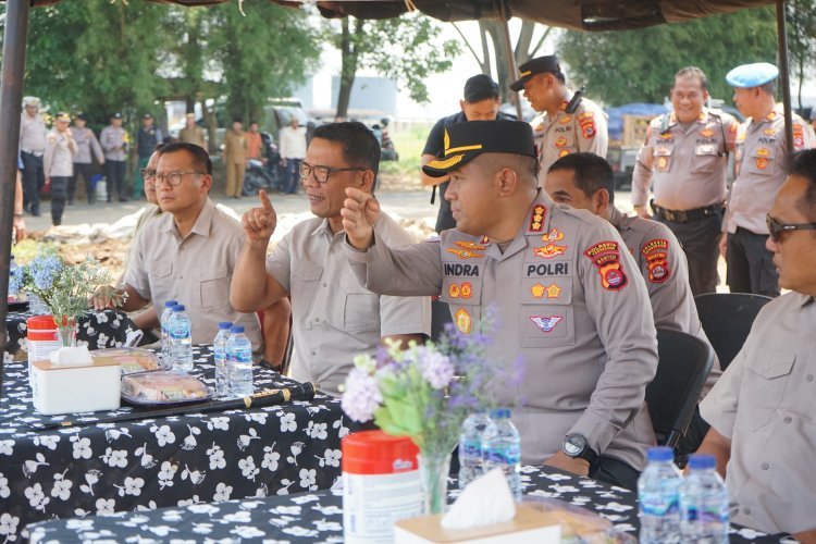Kapolresta Tangerang Dampingi Irjen Suwondo Cek Persiapan Lahan Program Ketahanan Pangan