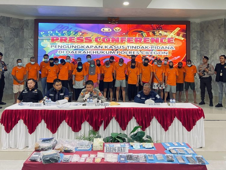 Satresnarkoba Polres Cilegon Amankan 63 Tersangka Narkoba, Ribuan Jiwa Berhasil Diselamatkan