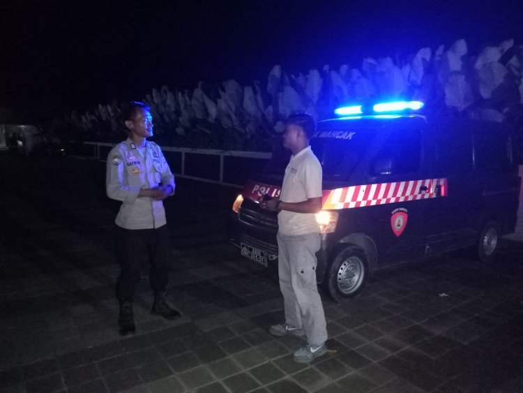 Patroli Mobile Blue Light Polsek Mancak Sasar Titik Rawan Kriminalitas