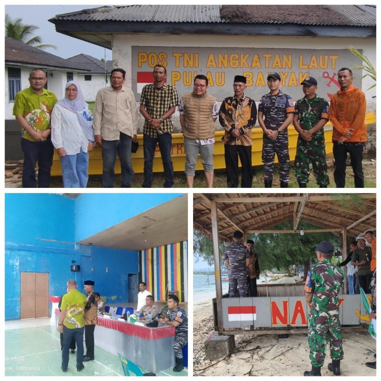 Wakil Bupati Aceh Singkil Tinjau Abrasi Pantai di Pulau Banyak, POS AL Minta Dukungan Peralatan Patroli Laut