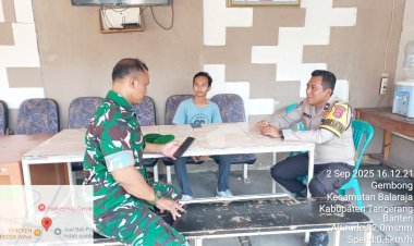 Sinergitas TNI - Polri Melaksanakan Sambang DDS & Mempererat Silaturahmi Kepada Masyarakat di Wilayah Hukum Polsek Balaraja Polresta Tangerang