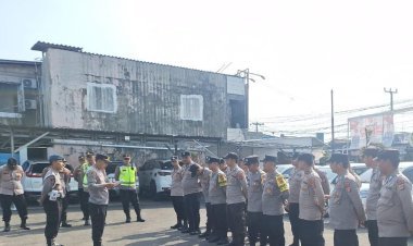 Polisi Anyar Gelar Apel KRYD Amankan Wisatawan